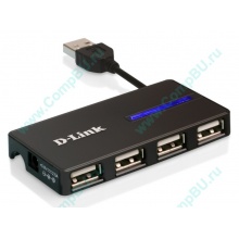 Карманный USB 2.0 концентратор D-Link DUB-104 в Восточный, USB хаб DLink DUB104 (Восточный)