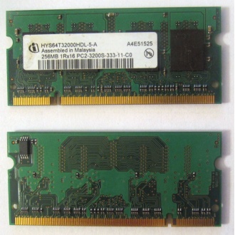 Модуль памяти для ноутбуков 256MB DDR2 SODIMM PC3200 (Восточный)